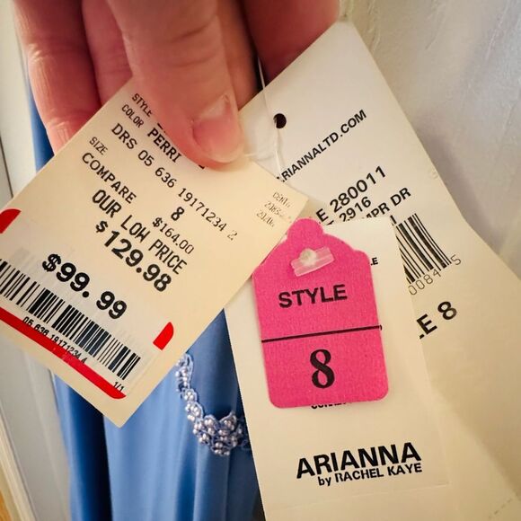ARIANNA by Rachel Kaye size 8, long formal blue dress NWT - Picture 4 of 4